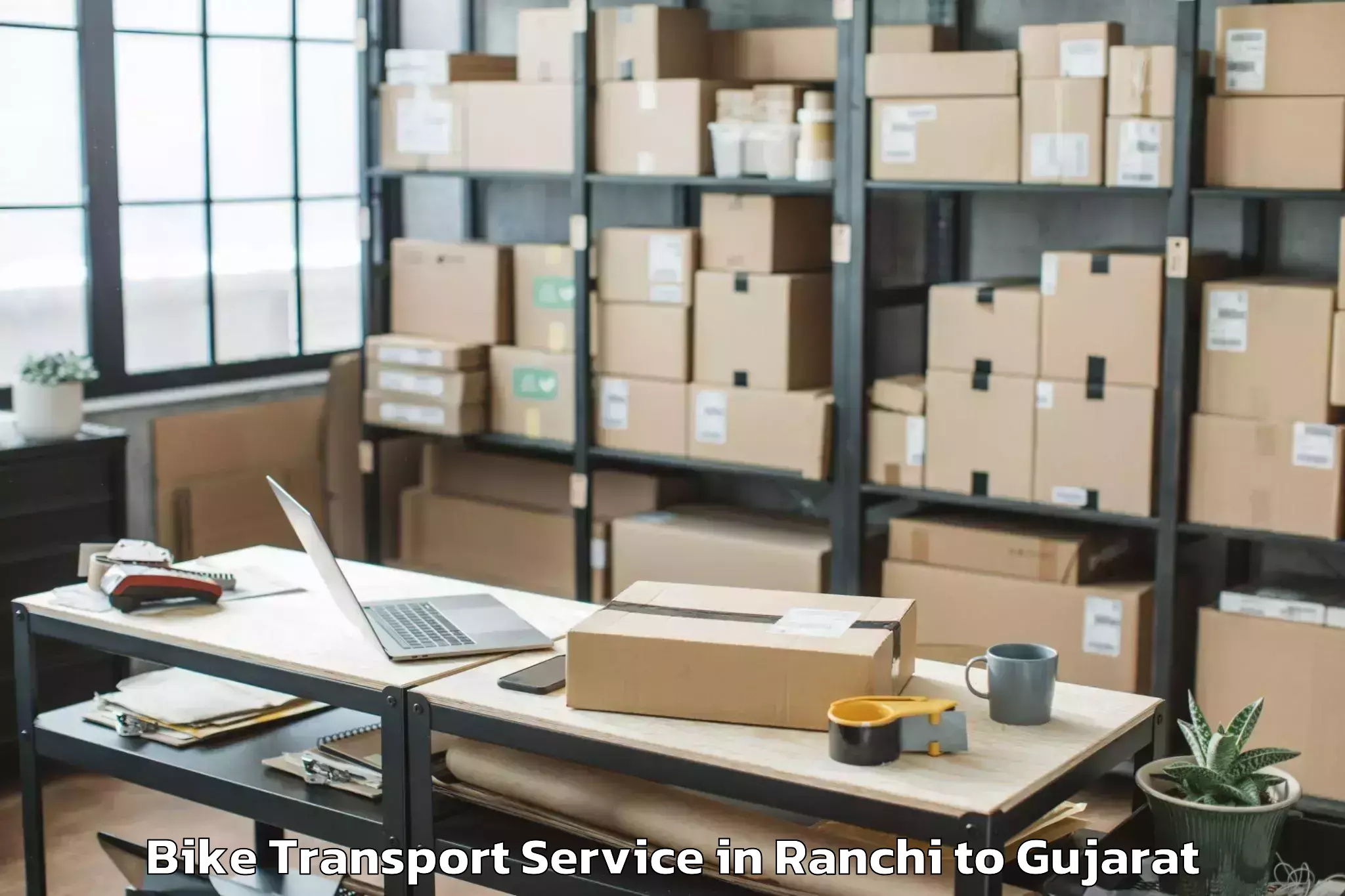 Professional Ranchi to Morbi Bike Transport